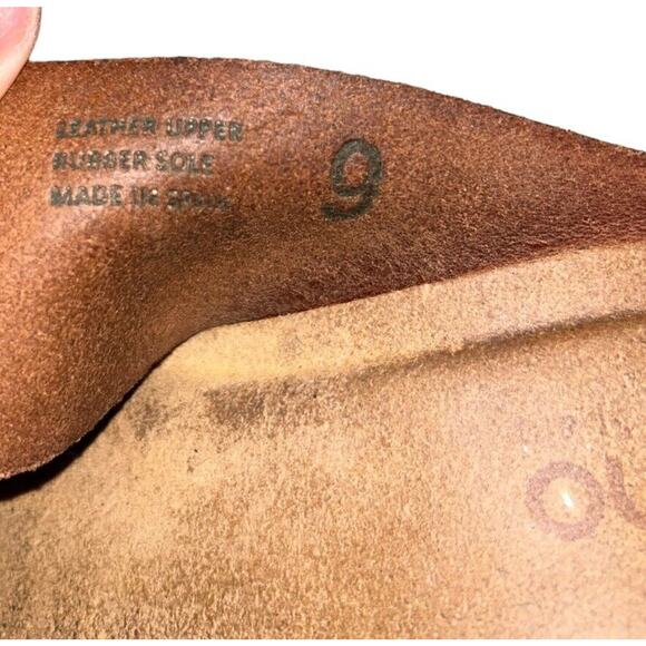 Yokono Womens Brown Leather Cross Strap Wedge Sandals Shoes‎ SZ 9 Made in Spain - Picture 6 of 11